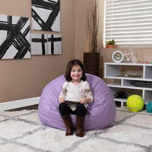 Load image into Gallery viewer, Small Lavender Dot Refillable Bean Bag Chair for Kids and Teens