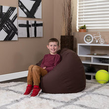 Load image into Gallery viewer, Small Solid Brown Refillable Bean Bag Chair for Kids and Teens