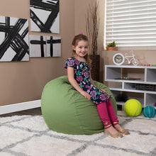 Load image into Gallery viewer, Small Solid Green Refillable Bean Bag Chair for Kids and Teens