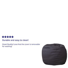 Load image into Gallery viewer, Small Solid Gray Refillable Bean Bag Chair for Kids and Teens