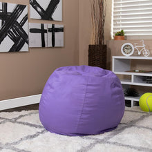 Load image into Gallery viewer, Small Solid Purple Refillable Bean Bag Chair for Kids and Teens