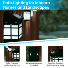 Load image into Gallery viewer, Holder 6 Pack Wall Mount LED Solar Lights - Weather Resistant Black