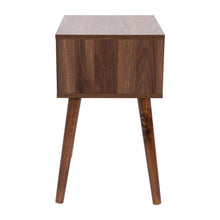 Load image into Gallery viewer, Mid-Century One Drawer Wood Nightstand, Dark Walnut