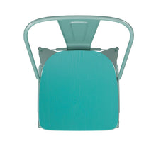 Load image into Gallery viewer, 30" High Mint Green Metal Indoor-Barstool with Mint Green Poly Resin Wood Seat