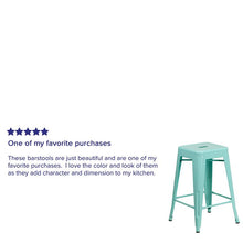 Load image into Gallery viewer, 24" High Backless Mint Green Indoor-Outdoor Counter Height Stool