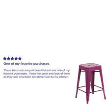 Load image into Gallery viewer, 24" High Backless Purple Indoor-Outdoor Counter Height Stool
