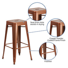 Load image into Gallery viewer, Commercial Grade 30" High Backless Copper Indoor-Outdoor Barstool