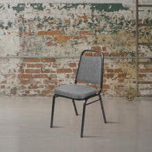 Load image into Gallery viewer, Back Stacking Banquet Chair with 2.5" Thick Seat in Gray Fabric