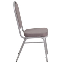 Load image into Gallery viewer, Crown Back Stacking Banquet Chair in Gray Dot Fabric - Silver Frame