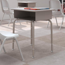 Load image into Gallery viewer, Student Desk with Open Front Metal Book Box - Gray Granite/Silver