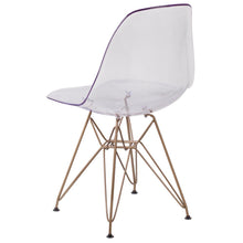 Load image into Gallery viewer, Ghost Chair with Gold Metal Base