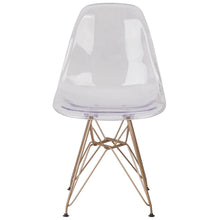 Load image into Gallery viewer, Ghost Chair with Gold Metal Base