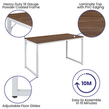 Load image into Gallery viewer, Office Computer Desk and Home Office Desk - 47" Long (Walnut/White)