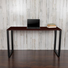 Load image into Gallery viewer, Desk Industrial Computer Desk Sturdy Home Office Desk - 55" Length-Mahogany