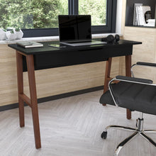 Load image into Gallery viewer, Table Desk for Writing and Work, Black/Walnut