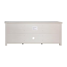 Load image into Gallery viewer, Classic TV Stand up to 80" TVs - White Wash Finish with Full Glass Doors