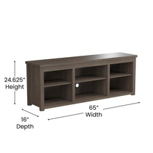 Load image into Gallery viewer, Farmhouse TV Stand for up to 80" TVs - 65" Engineered Wood in Espresso Finish