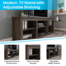 Load image into Gallery viewer, Farmhouse TV Stand for up to 80" TVs - 65" Engineered Wood in Espresso Finish