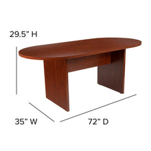Load image into Gallery viewer, 6 Foot (72 inch) Oval Conference Table in Cherry