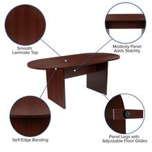 Load image into Gallery viewer, 6 Foot (72 inch) Oval Conference Table in Mahogany