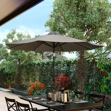 Load image into Gallery viewer, Gray 9 FT Round Umbrella with 1.5" Diameter Aluminum Pole