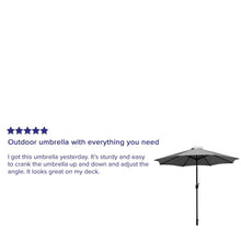 Load image into Gallery viewer, Gray 9 FT Round Umbrella with 1.5" Diameter Aluminum Pole