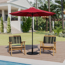 Load image into Gallery viewer, Red 9 FT Round Umbrella with 1.5" Diameter Aluminum Pole