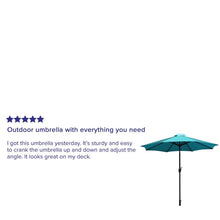 Load image into Gallery viewer, Teal 9 FT Round Umbrella with 1.5" Diameter Aluminum Pole