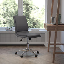 Load image into Gallery viewer, Mid-Back Armless Swivel Task Office Chair with and Adjustable Chrome Base, Gray