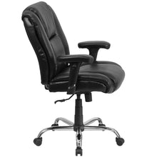 Load image into Gallery viewer, 400 lb. Rated Black Task Office Chair with Chrome Base and Adjustable Arms