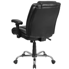 Load image into Gallery viewer, 400 lb. Rated Black Task Office Chair with Chrome Base and Adjustable Arms