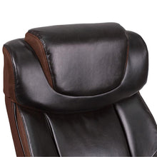 Load image into Gallery viewer, Office Chair | Brown Executive Swivel Office Chair with Headrest and Wheels