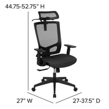 Load image into Gallery viewer, Mesh Office Chair with Synchro-Tilt in Black