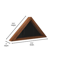 Load image into Gallery viewer, Brown Memorial Flag Display Case - Solid Wood Military Flag Display Case