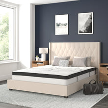 Load image into Gallery viewer, Queen Size Tufted Upholstered Platform Bed in Beige Fabric
