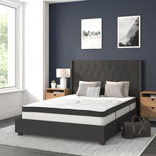 Load image into Gallery viewer, Full Size Tufted Upholstered Platform Bed in Black Fabric