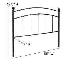 Load image into Gallery viewer, Woodstock Decorative Black Metal Full Size Headboard