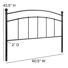 Load image into Gallery viewer, Woodstock Decorative Black Metal Queen Size Headboard