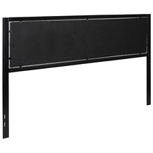 Load image into Gallery viewer, Metal Upholstered King Size Headboard in Light Gray Fabric