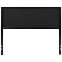 Load image into Gallery viewer, Metal Upholstered Queen Size Headboard in Black Fabric