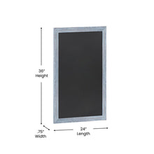 Load image into Gallery viewer, 24" x 36" Blue Wall Mount Magnetic Chalkboard Sign