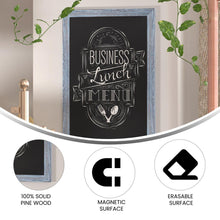 Load image into Gallery viewer, 24" x 36" Blue Wall Mount Magnetic Chalkboard Sign