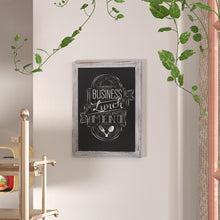 Load image into Gallery viewer, 18" x 24" Whitewashed Wall Mount Magnetic Chalkboard Sign