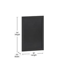 Load image into Gallery viewer, 18" x 24" Black Wall Mount Magnetic Chalkboard Sign
