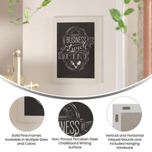Load image into Gallery viewer, 18" x 24" White Wall Mount Magnetic Chalkboard Sign