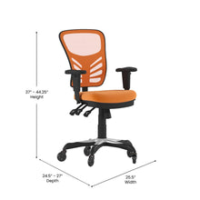 Load image into Gallery viewer, Mid-Back Orange Mesh Multifunction Executive Swivel Office Chair