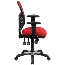 Load image into Gallery viewer, Mid-Back Red Mesh Multifunction Executive Swivel Office Chair