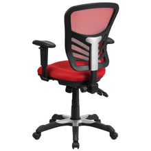 Load image into Gallery viewer, Mid-Back Red Mesh Multifunction Executive Swivel Office Chair