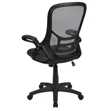 Load image into Gallery viewer, High Back Dark Gray Mesh Swivel Office Chair with Black Frame and Flip-up Arms
