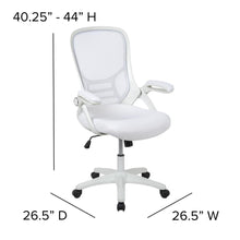 Load image into Gallery viewer, High Back White Mesh Ergonomic Swivel Office Chair